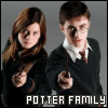 Harry Potter series: Potter, Albus Severus, Harry Potter, James Potter (II), Lily Potter (II) and Ginny Weasley Potter