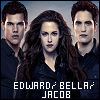 Twilight series: Black, Jacob, Edward Cullen and Isabella Swan